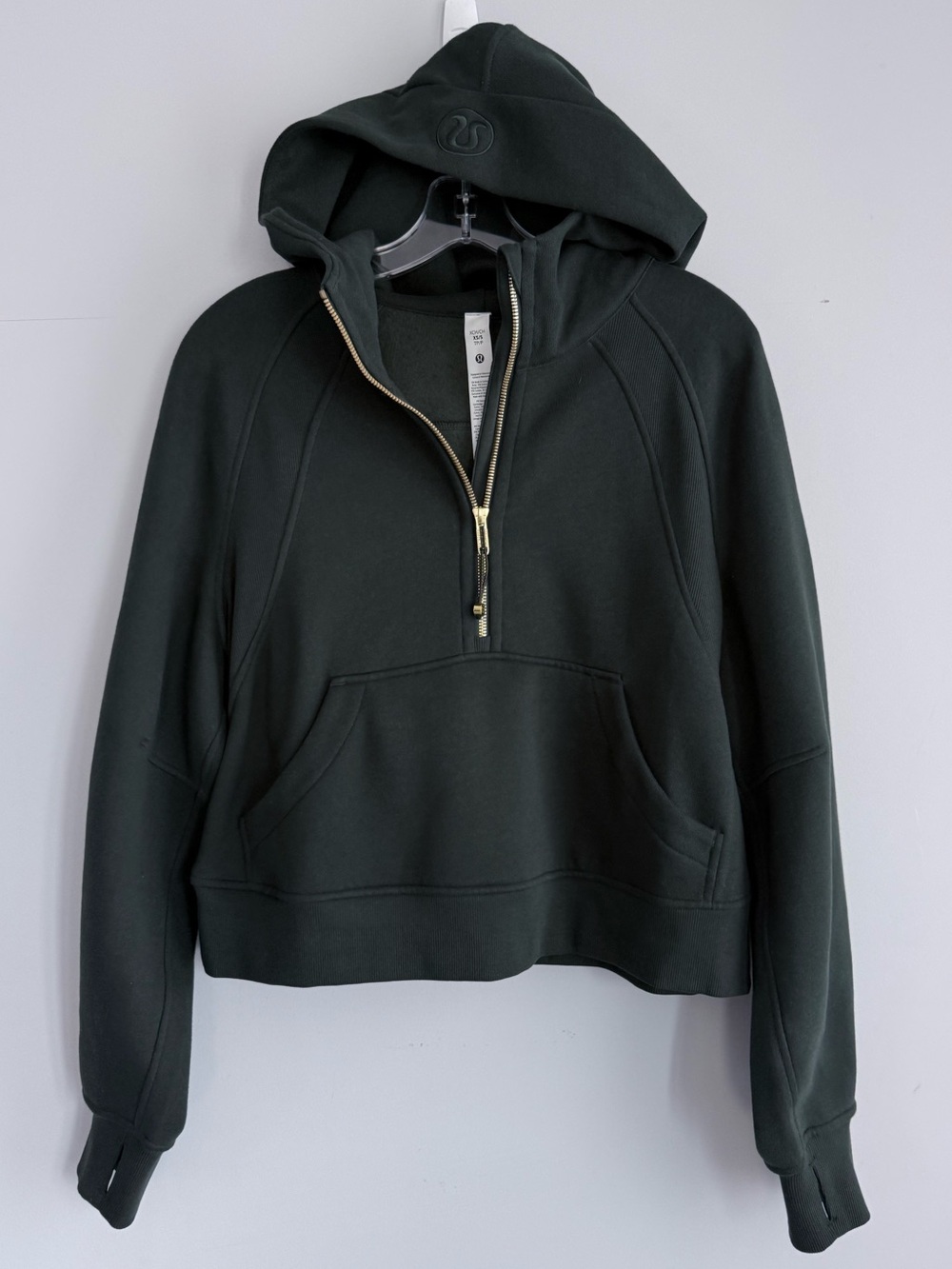 Lululemon Scuba Oversized Half-Zip Hoodie in Forest Legacy Green / Gold XS / S - Picture 7 of 16